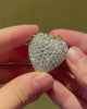 Antique pavé diamond heart pendant