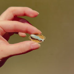 Antique English enamel and gold fisherman's tackle pin