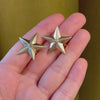 Retro gold star earrings