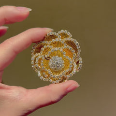 Tiffany & Co. Mid-Century blossom brooch