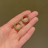 Van Cleef & Arpels, Paris, ribbed gold and diamond hoop earrings
