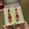 French Antique foiled crystal earrings