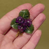Austrian Retro hardstone posy brooch