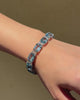 Retro aquamarine and diamond bracelet