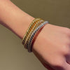 Set of three Italian gold bangle bracelets