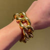 Important Mid-Century Cartier oversized gold curb link bracelet
