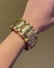 Retro French large scale gold tank bracelet