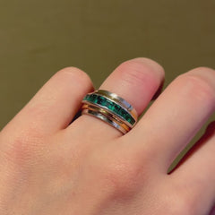 Tiffany Art Deco emerald, gold, and platinum ring