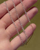 Italian rose-cut diamond chain necklace