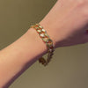 Mid-Century reversible, beveled curblink bracelet