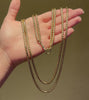 Antique English gold scaled long chain