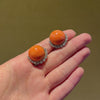 Mid-Century Van Cleef & Arpels coral and diamond crescent earrings