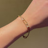 Mid-Century French "I Love You" gold and diamond bracelet