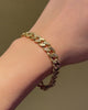 Bulgari reversible gold and diamond cuban link chain bracelet