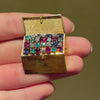 Mid-Century multi-gem treasure chest brooch