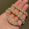 Victorian diamond and gold crossover snake necklace