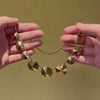 Retro hexagonal plaque necklace