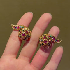 Retro Cartier multigem earrings