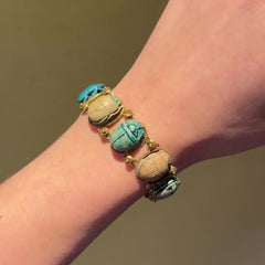 Victorian Egyptomania scarab bracelet