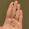 Art Deco onyx, diamond, and crystal pendant earrings