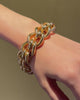 French Retro rose gold mouse trap link bracelet
