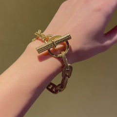 Hermès, Paris Vendôme Chaîne d’Ancre Tressé Gold Bracelet