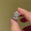 Retro French-cut diamond cocktail ring