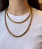 Antique gold star motif long guard chain