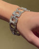 Charles Holl, France Art Deco diamond strapwork bracelet