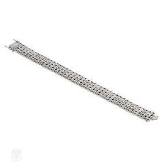 René Boivin Art Moderne platinum and diamond bracelet, France