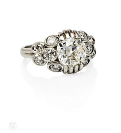 René Boivin cushion-cut Retro diamond ring