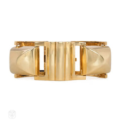 Retro 14k gold sugarloaf bracelet