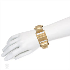 Retro 14k gold sugarloaf bracelet