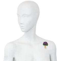 Retro Austrian violet posy brooch