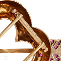 Retro Cartier cupid's arrow heart brooch