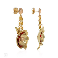 Retro Cartier flower earrings, adapted