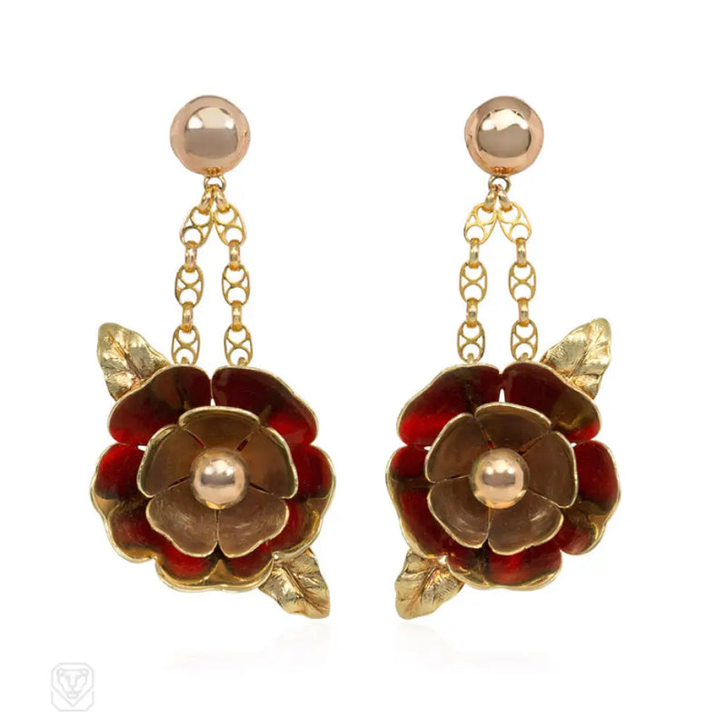 Retro Cartier flower earrings adapted
