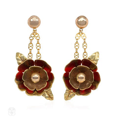 Retro Cartier flower earrings, adapted