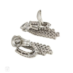 Retro diamond "Cascade" earrings, Van Cleef & Arpels