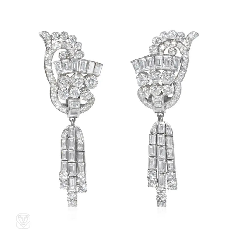 Retro Diamond Day - To - Night Pendant Earrings