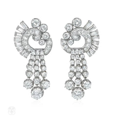 Retro diamond earrings with tassels