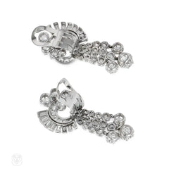 Retro diamond earrings with tassels