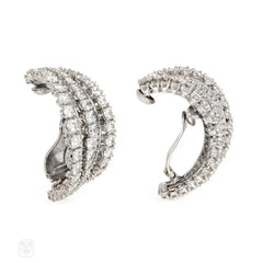Retro diamond hoop earrings. Tiffany