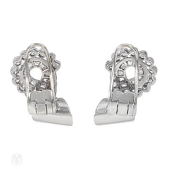 Retro diamond scroll earrings