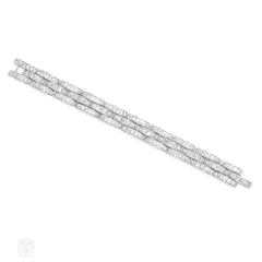 Retro diamond tank bracelet