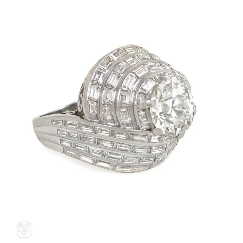 Retro Diamond Turban Cocktail Ring France