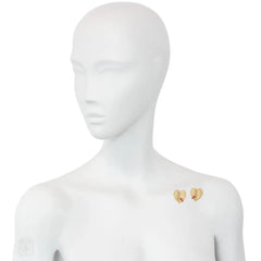 Retro Flato ruby and gold heart pins