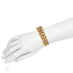 Retro French gold curblink bracelet