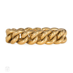 Retro French gold curblink bracelet