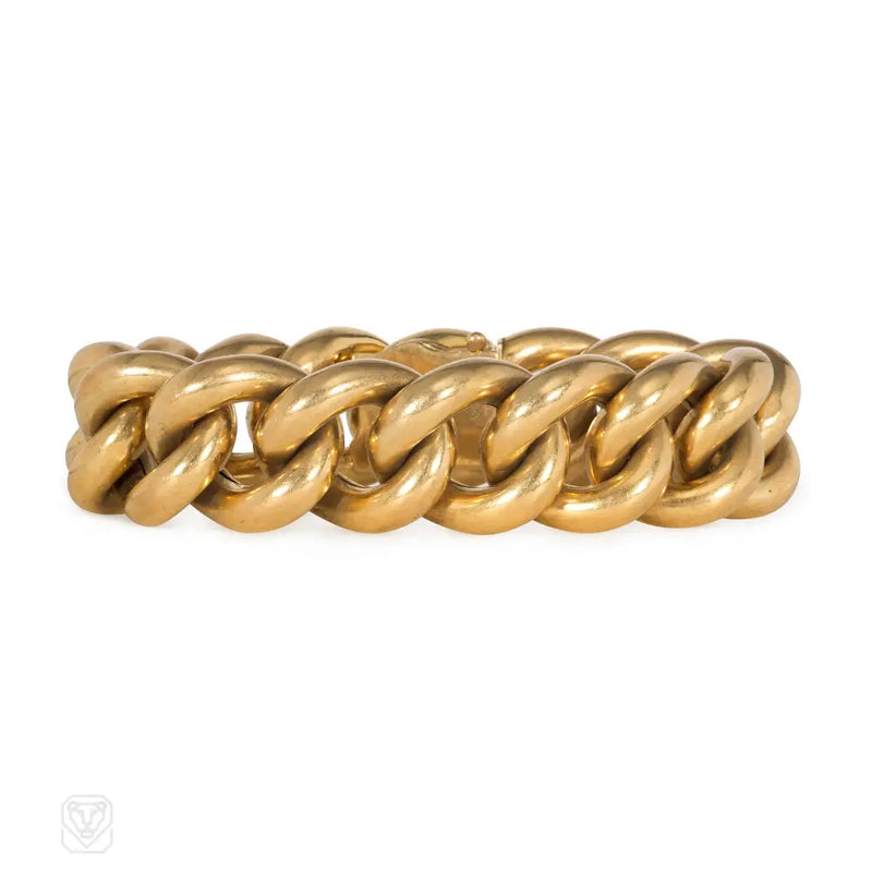 Retro French Gold Curblink Bracelet
